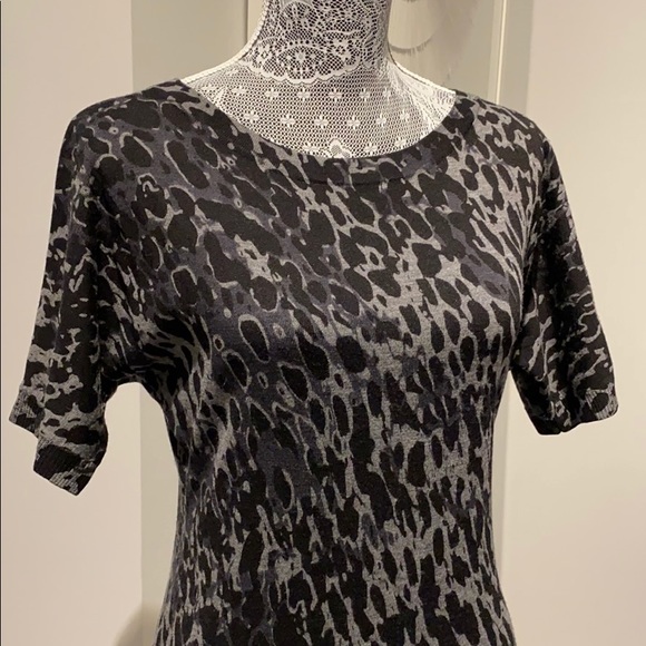 Black Animal Print Sweater Dress - Picture 2 of 6